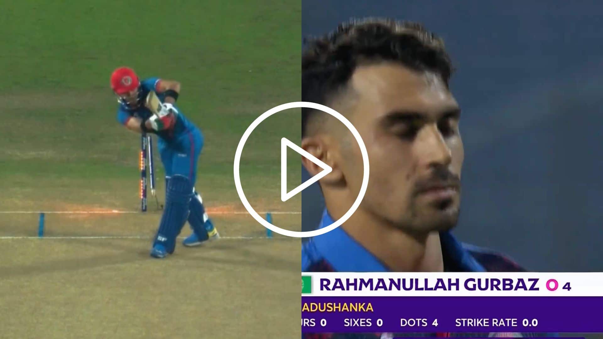 [Watch] Gurbaz Goes For A Duck As Madushanka's Lethal Ball Uproots His Middle Stump